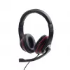 Auriculares gaming con cable GEMBIRD MHS-03-BKRD — binaurales, circumaurales, 3,5 mm, cable de 1,8 m, rojo/negro