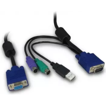 Cable KVM Inter-Tech 88887250 Negro Azul 3 m