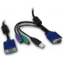 Cable KVM Inter-Tech 88887250 Negro Azul 3 m