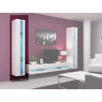 Estantería Cama VIGO NEW 180/40/30 blanco/blanco brillo