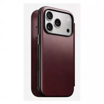 Funda para móvil Nomad Modern Leather Folio para Apple iPhone 17 Pro, 6,3
