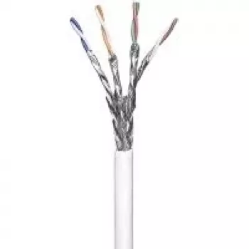 Wentronic Goobay cable de red CAT 6, S/FTP (PiMF), blanco, 100 m - mezcla de cobre CCA, AWG 23/1 (macizo), LSZH (94222)