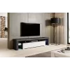 Cama Meble TORO 200 mueble de TV, gris/blanco brillo