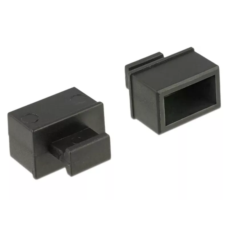 Tapa de seguridad para enchufes DeLOCK 64021 negra 10 uds.