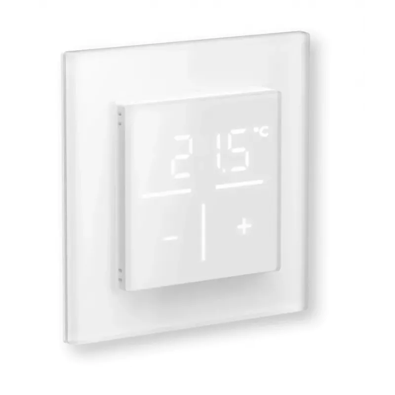 Termostato de pared de cristal Homematic IP 161333A0 con sensor de CO2, RF digital, 230 V, 54,5×54,5×29 mm