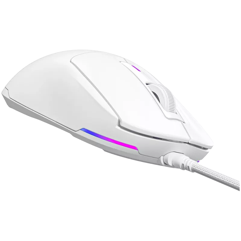 LORGAR MSA10, ratón gaming Advanced Ultralight con cable, blanco