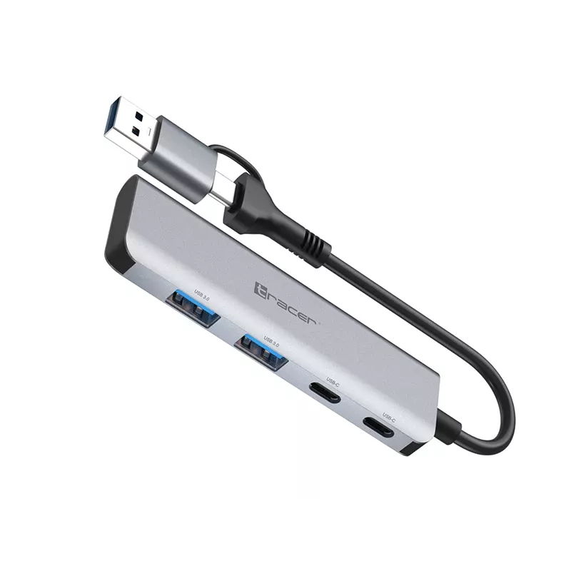 Adaptador TRACER A-5 USB Type-C a USB-A 2x USB-A + 2x USB-C