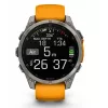 Garmin fenix 8 AMOLED Sapphire 47 mm reloj inteligente GPS, pantalla táctil de 3,56 cm (1,4") 454 x 454, Wi-Fi, titanio, correa de silicona Spark Orange/Graphite, grafito