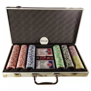 Extralink Set DO Pokera Premium 300 fichas 2 barajas y estuche de dados