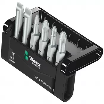 Juego de puntas de destornillador Wera Bit-Check 6 piezas