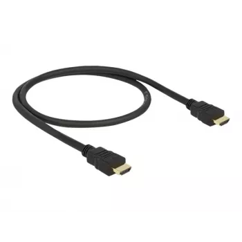 DeLOCK - Cable de vídeo/audio/red - HDMI - 28 AWG - HDMI, 19 polos (M) - HDMI, 19 polos (M) - 50 cm - negro (84751)
