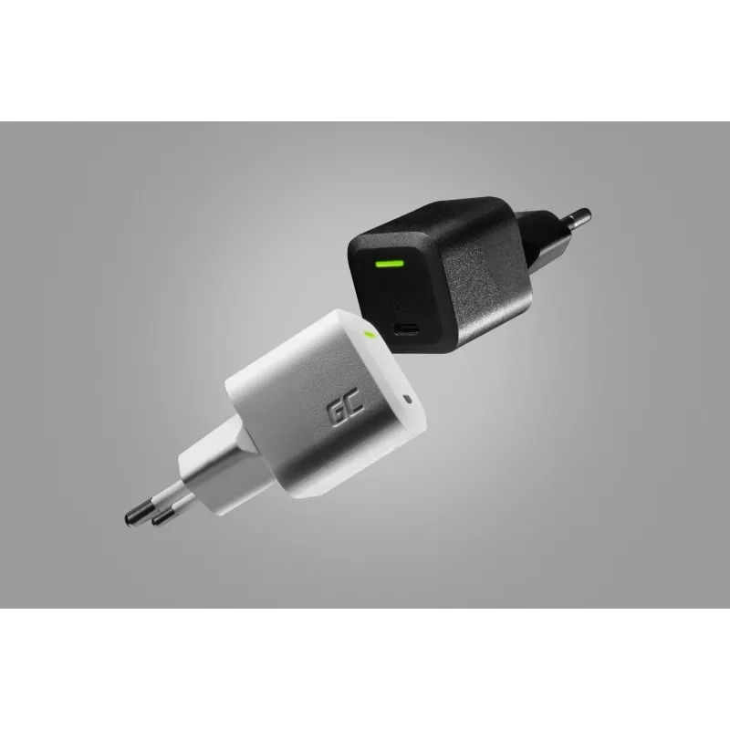 Cargador para dispositivos móviles Green Cell CHARGC06, USB-C 33W, Quick Charge 3.0, entrada AC 100–240V, negro
