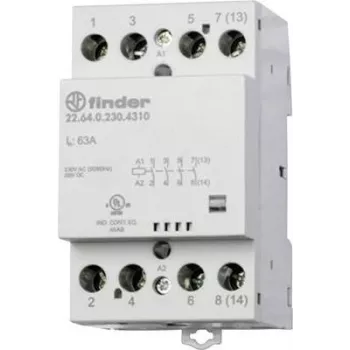 Contactor de instalación Finder 22.64.0.230.4710 3 contactos cerrados/1 abierto (30/110/220 V) 63/4/1,2 A (22.64.0.230.4710)