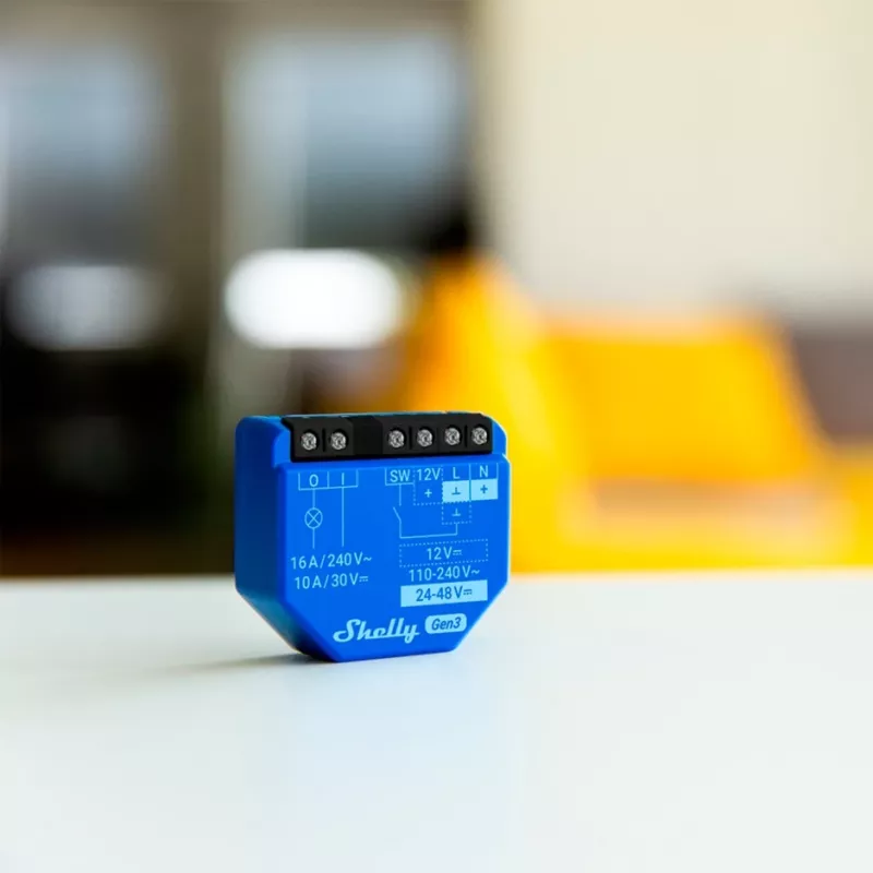 1 GEN3 relé inteligente Wi-Fi con contacto seco interruptor domótica compatible con Al - Shelly