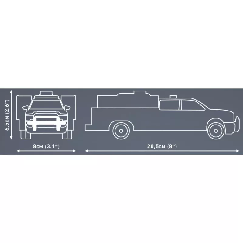 Juguete de construcción Cobi RAM 3500 camión de bomberos COBI-24612 set 2 en 1