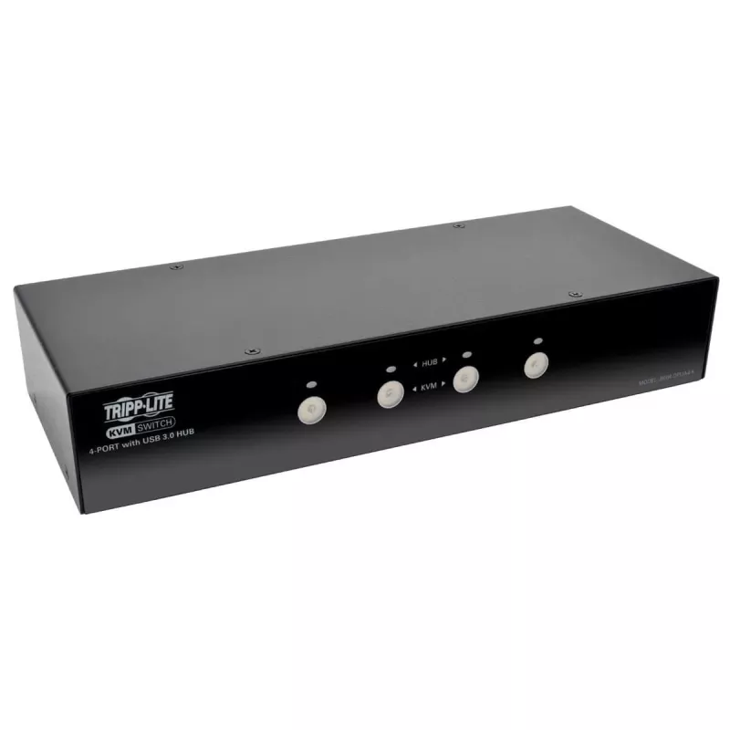 EATON TRIPPLITE conmutador KVM DisplayPort de 4 puertos con cables de audio y hub USB 3.0 SuperSpeed (B004-DPUA4-K)