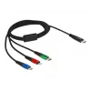 Cable de carga USB DeLOCK 3 en 1 USB Type-C a Lightning Micro-USB 1 m