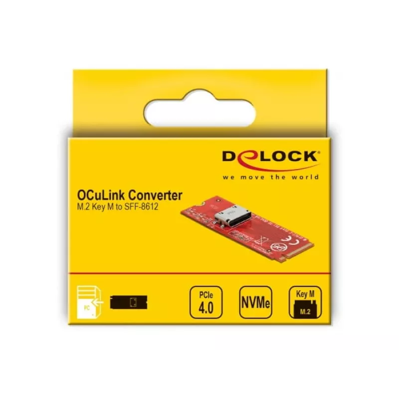 Convertidor M.2 Key M a 1 x OCuLink SFF-8612 DeLOCK 64106