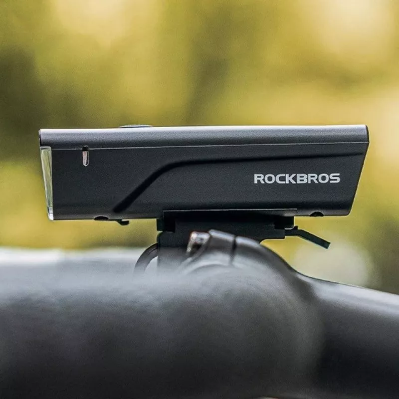 Rockbros Luz de bicicleta + cable USB-C - USB-A 260 lm negro