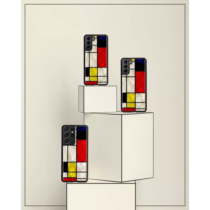 Funda protectora iKins para Samsung Galaxy S21+ — Modrian negra