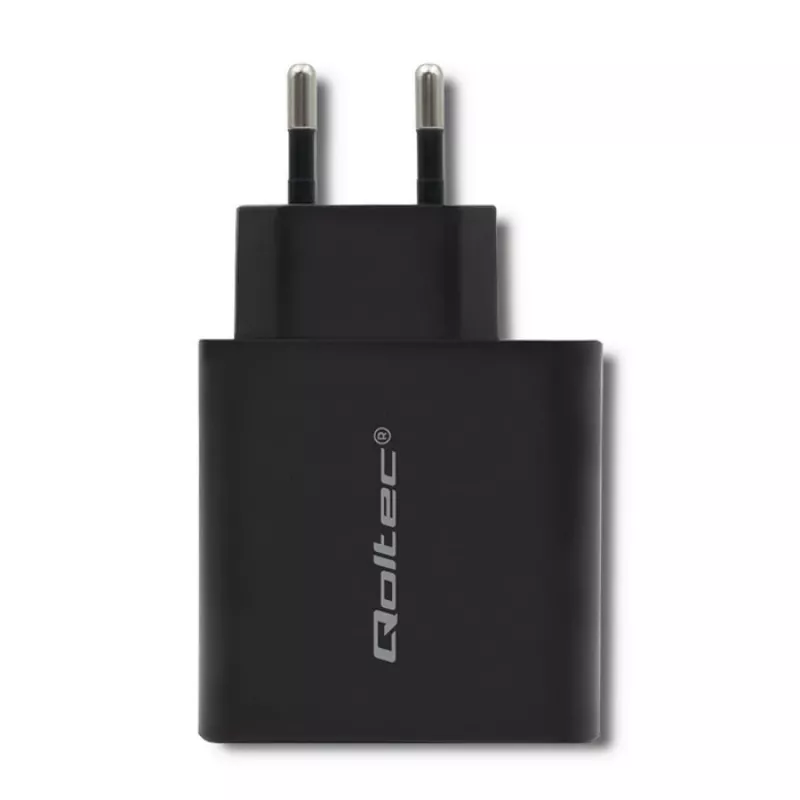 Fuente de alimentación QOLTEC 51717 45W 20V 3A cargador AC de interior para smartwatch, negro
