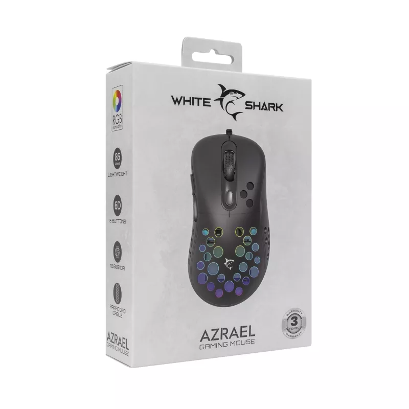 Ratón White Shark GM-5013 Azrael negro USB