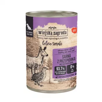 WIEJSKA ZAGRODA Forest Flavours ciervo con codorniz - comida húmeda para perros - 400 g