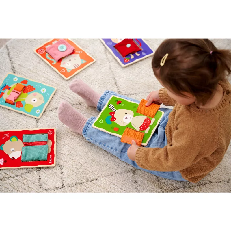 Tableros de aprendizaje textil, juego de habilidad 10 piezas