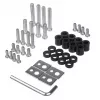 Maclean MC-949 soporte móvil con ruedas para TV de 32–55 pulgadas, VESA 75×75–400×400, máx. 25 kg, altura 149,5–154,5 cm, inclinación +5°, estante, negro