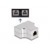 Adaptador divisor en T DeLOCK RJ45 1 x RJ45 conector hembra a 2 x RJ45 conector hembra Cat.5e STP
