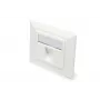 Digitus | Placa de pared para módulos Keystone, tipo alemán, placa central 50x50 mm, marco 80x80 mm | DN-93811