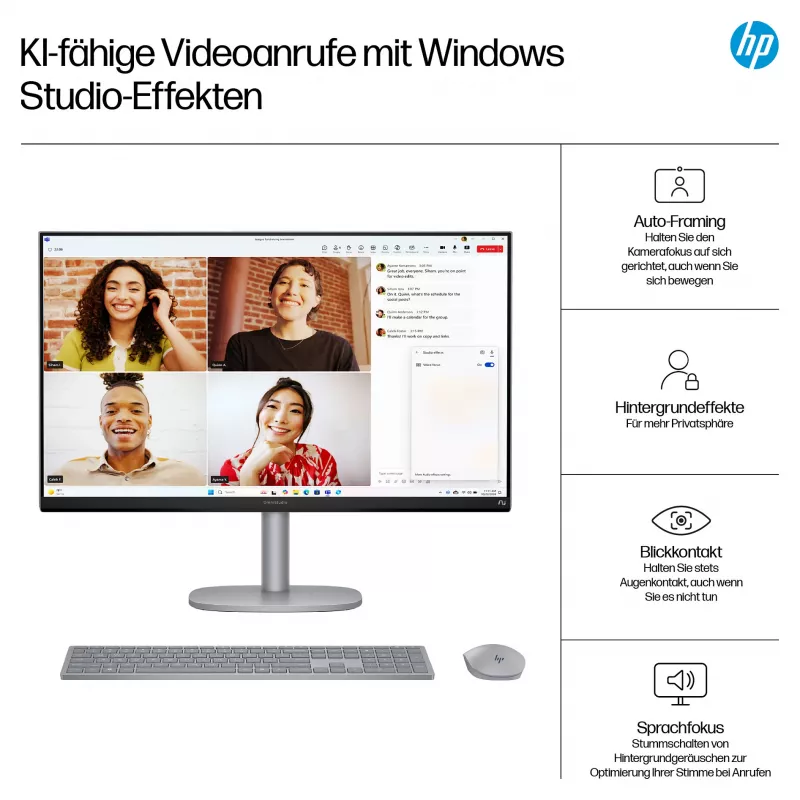 HP OmniStudio X 27-cs1077ng PC All-in-One táctil FHD de 27 pulgadas, Intel Core Ultra 7 256V, 16 GB RAM, 1 TB SSD