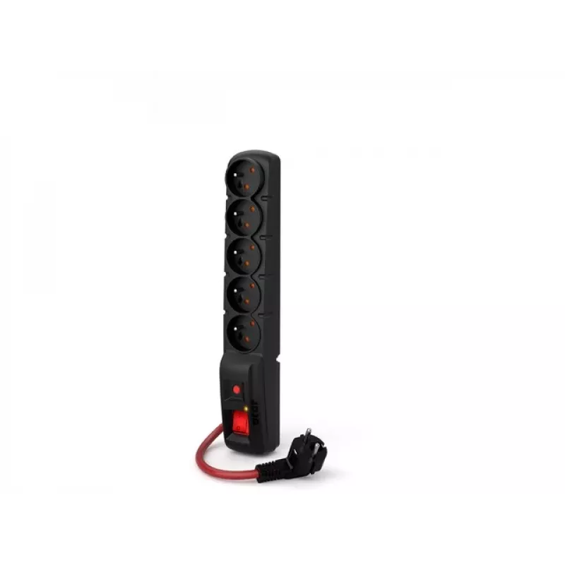ACAR F5 POWER Negro 5 salidas AC 230 V 10 m