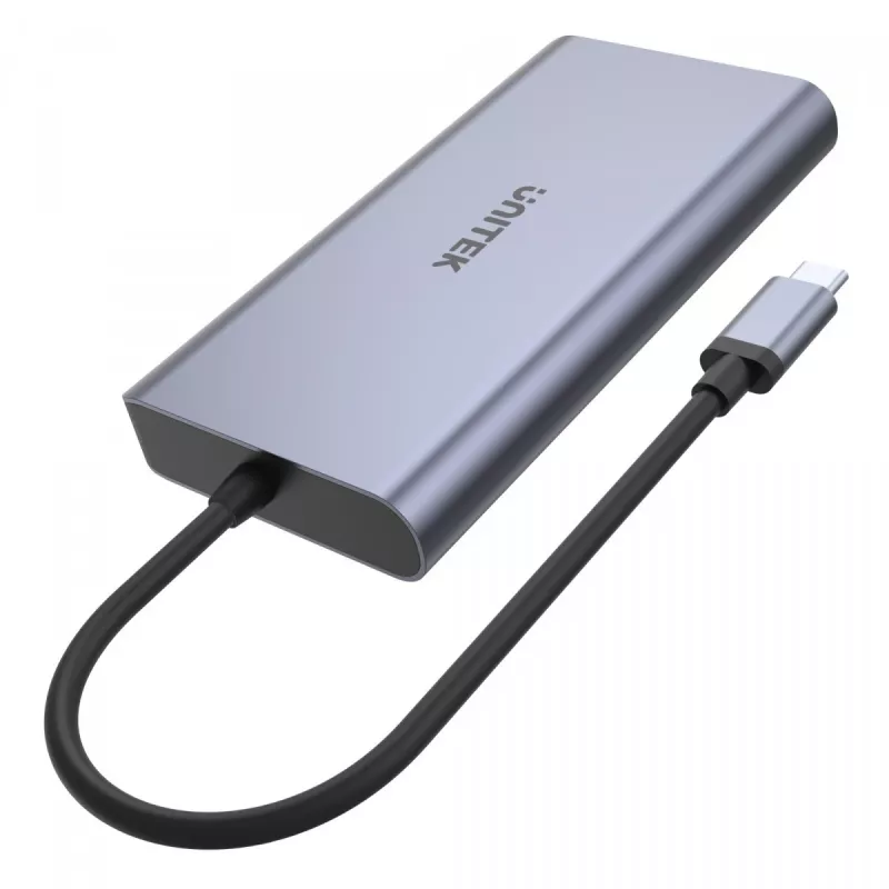 Hub UNITEK uHUB S7 USB 3.2 Gen 1 Type-C gris