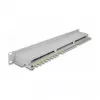 Panel de parcheo DeLOCK 19 inch 16 puertos Cat.6A 1HE gris metal rack