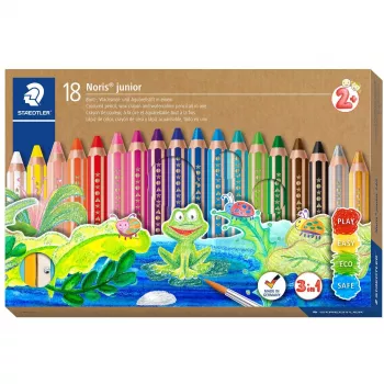 Lápiz acuarelable Staedtler Noris junior 140 multicolor 18 uds.
