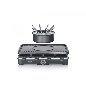 Parrilla raclette Severin RG 2347 8 personas 1400 W negra