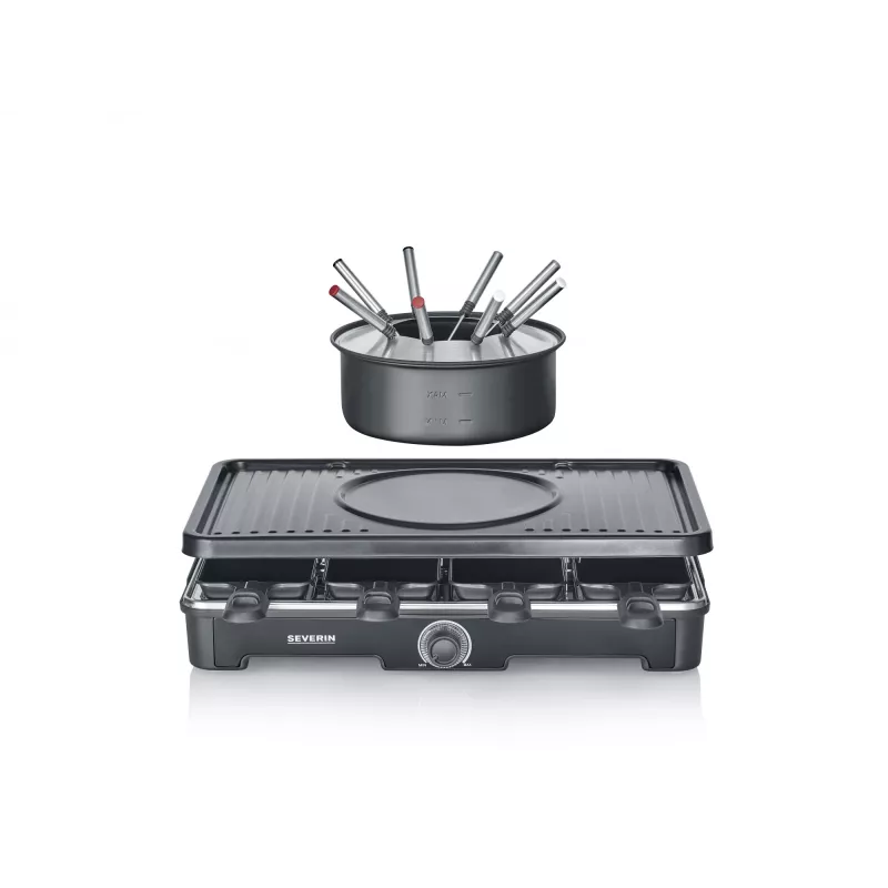 Parrilla raclette Severin RG 2347 8 personas 1400 W negra