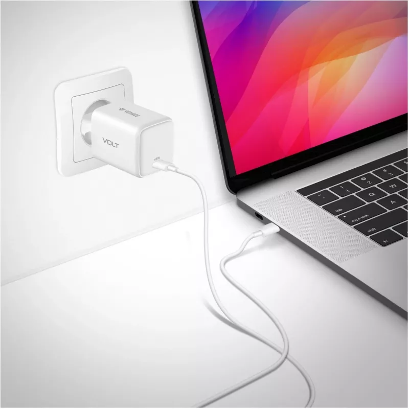 Cargador USB-C YENKEE G45 VOLT 45W Power Delivery 3.0, salida 3A