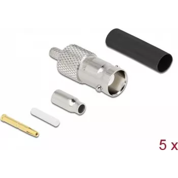 Conector hembra BNC para crimpar RG-174 RG-316 DeLOCK 90014