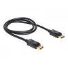 Cable DisplayPort DeLOCK 82423 1 m conector macho a conector macho negro