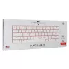Teclado mecánico White Shark Nagamaki GK-006211 — diseño compacto, interruptores mecánicos Red, carcasa blanca