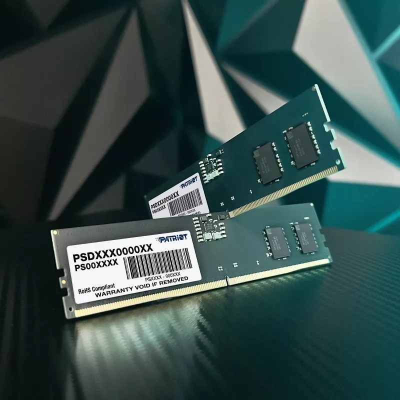 Patriot Signature Line PSD516G480081 módulo de memoria UDIMM DDR5-4800 de 16 GB CL40, On-die ECC, 1,1 V, negro