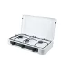 Placa de gas para encimera Ravanson K-03TB [blanco; 3 zonas]