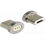 Adaptador de cable DeLOCK 65929 USB Type Micro-B magnético plateado