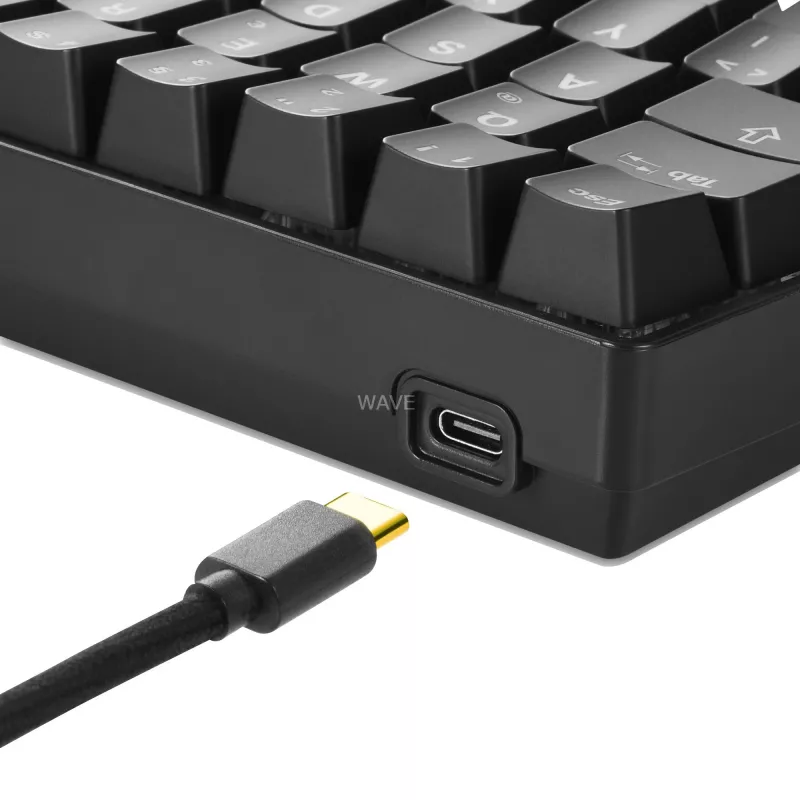 SKILLER SGK50 S4, teclado gaming negro, distribución PT, Kailh Red