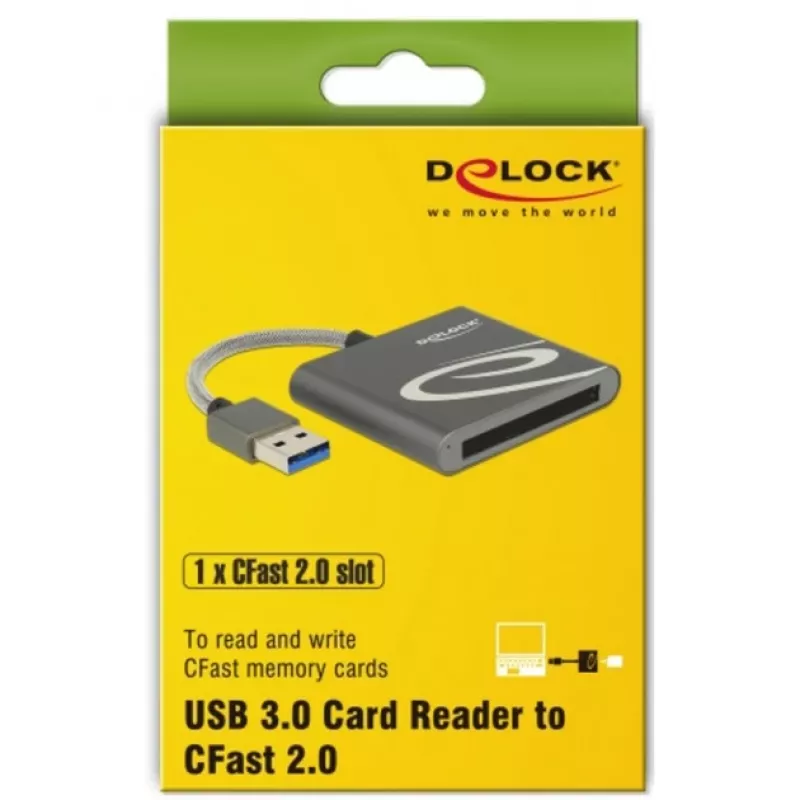 Lector de tarjetas DeLOCK 91525 USB 3.2 Gen 1 gris