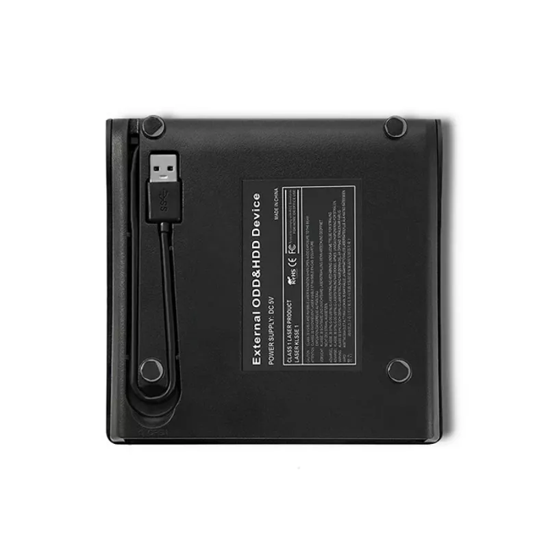 Unidad externa DVD‑RW QOLTEC 51857 — USB 3.0, interfaz SATA, DVD±R 8x, DVD±RW 4x, DVD‑RAM 5x, CD 24x, negra