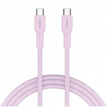 CANYON Cable OnWire 60CL C-C 60W COLOR trenzado 1m rosa