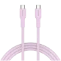 CANYON Cable OnWire 60CL C-C 60W COLOR trenzado 1m rosa